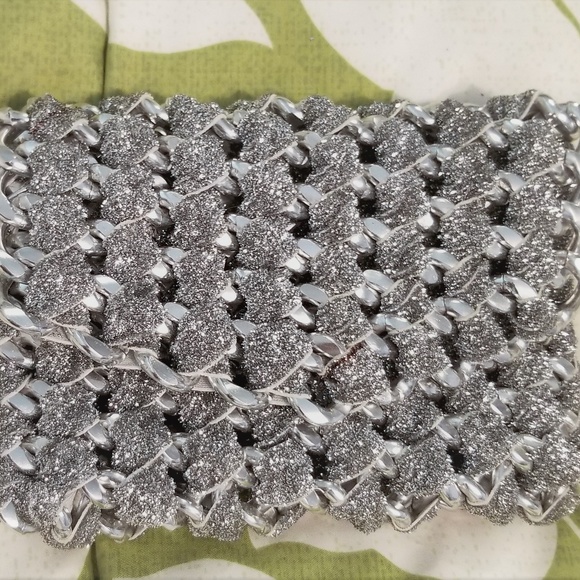 Tambonita Silver Eve Envelope Clutch, Vegan, NWT - Picture 2 of 5